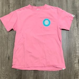 A pink youth small Simply Southern T-shirt